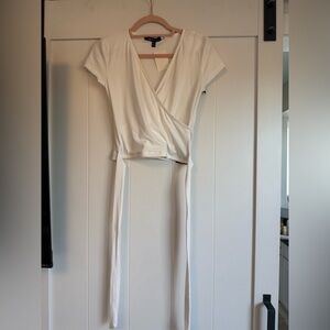 Elegant White Wrap top